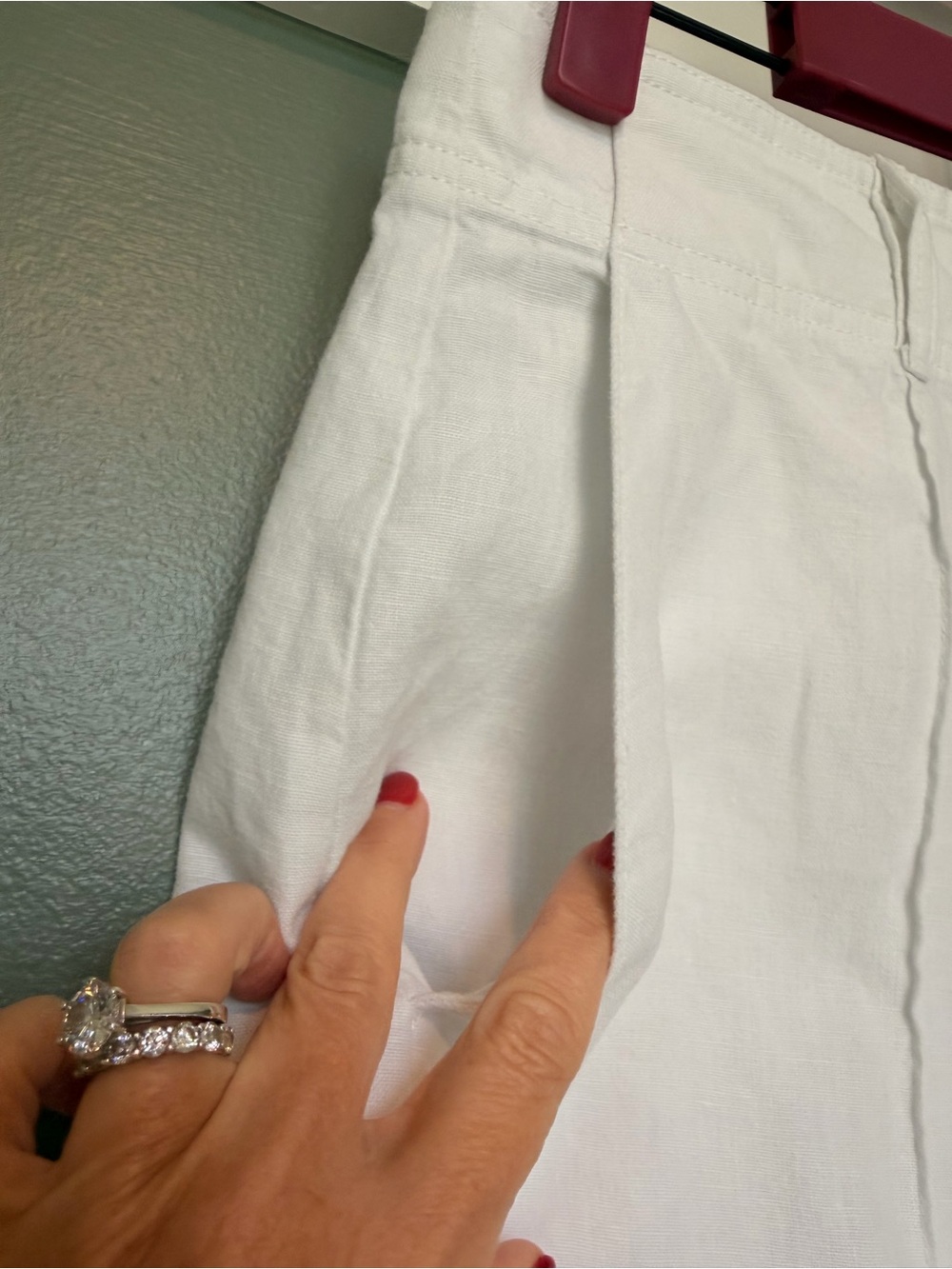 Madewell White High-Waist Linen-Blend Shorts - Picture 2 of 6